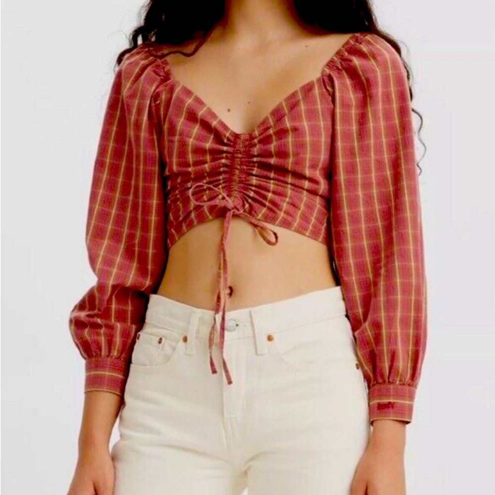 Levi’s Plaid Crop Top